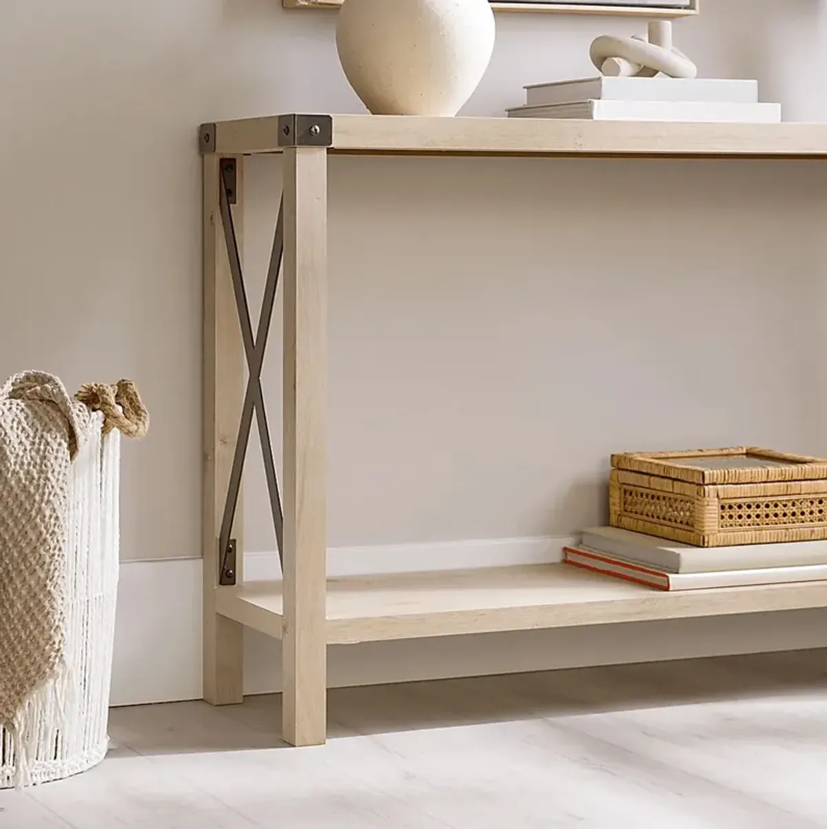 Northwinds White Oak Sofa Table