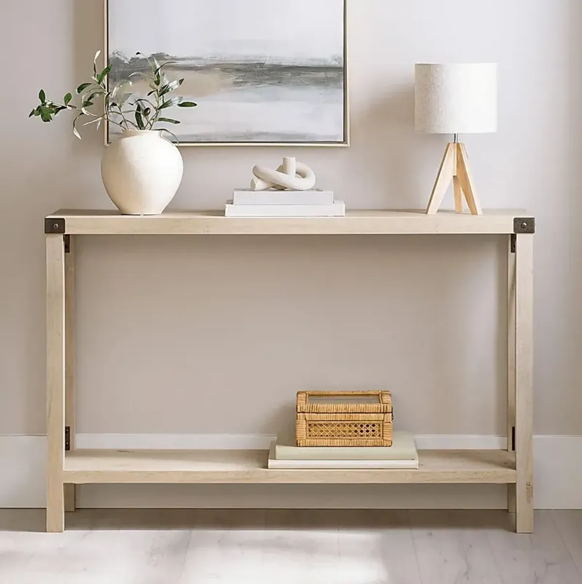 Northwinds White Oak Sofa Table