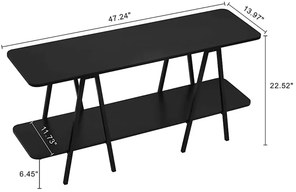 Jessee I Black Sofa Table