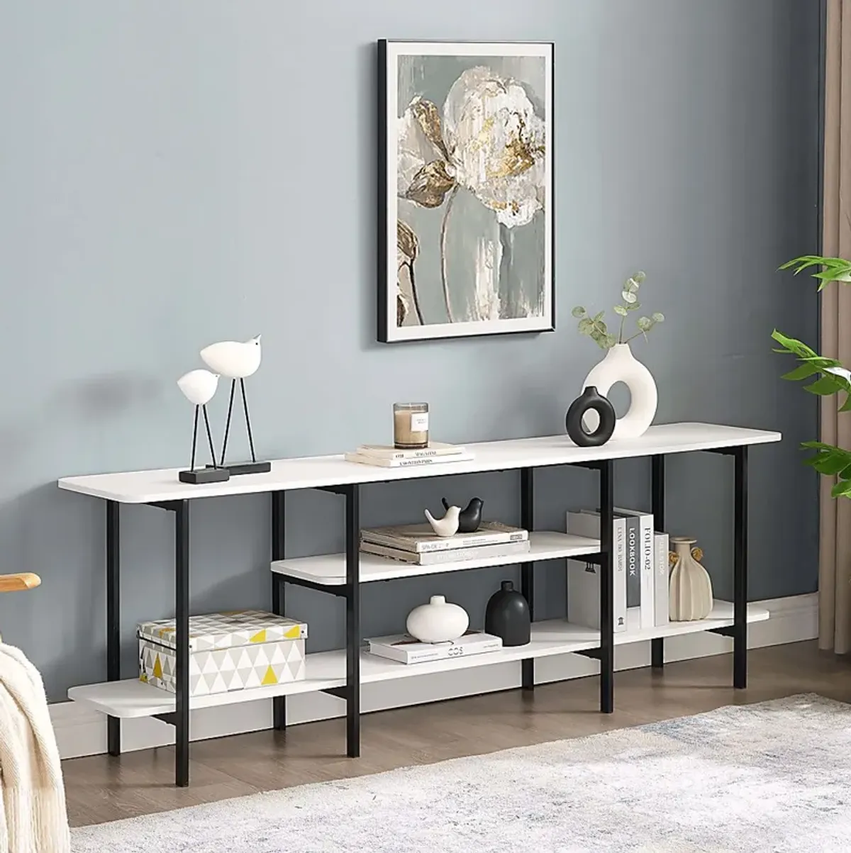 Jessee II White Sofa Table