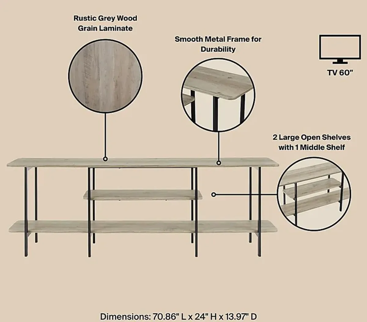 Jessee II Light Brown Sofa Table