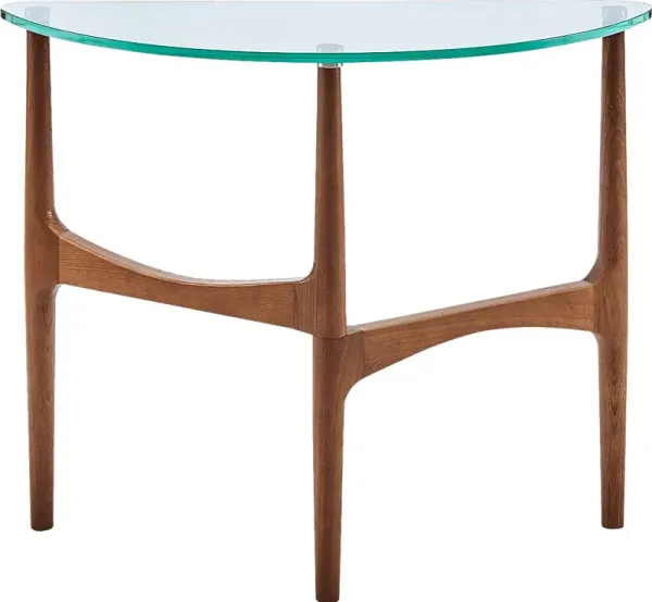 Saunier IV Walnut Console Table