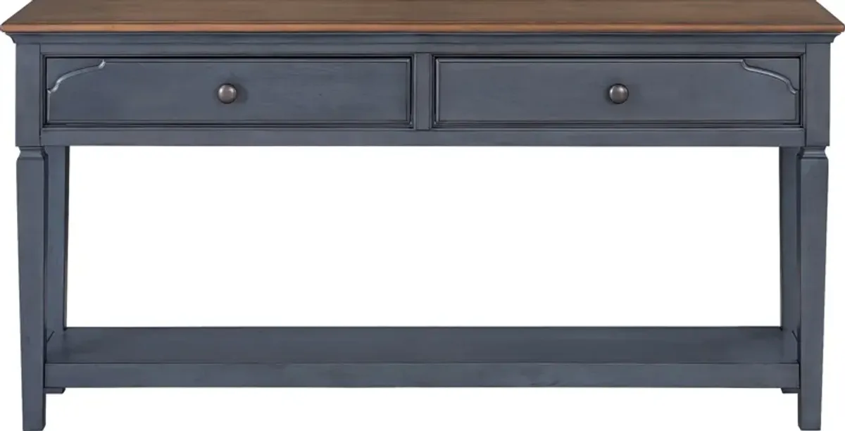 Amoyr Blue Sofa Table