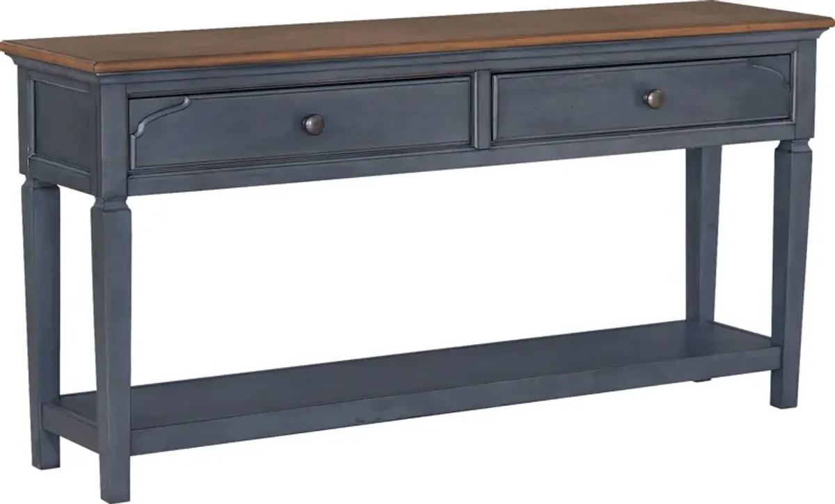 Amoyr Blue Sofa Table