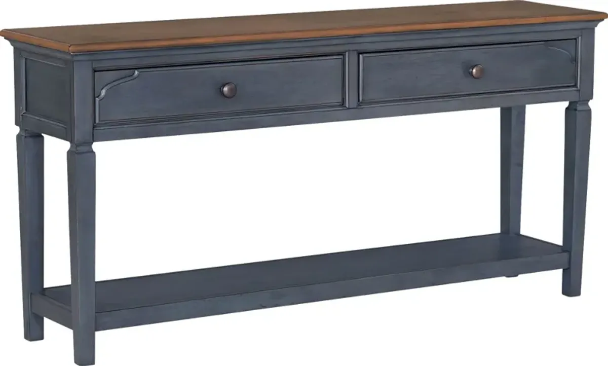Amoyr Blue Sofa Table
