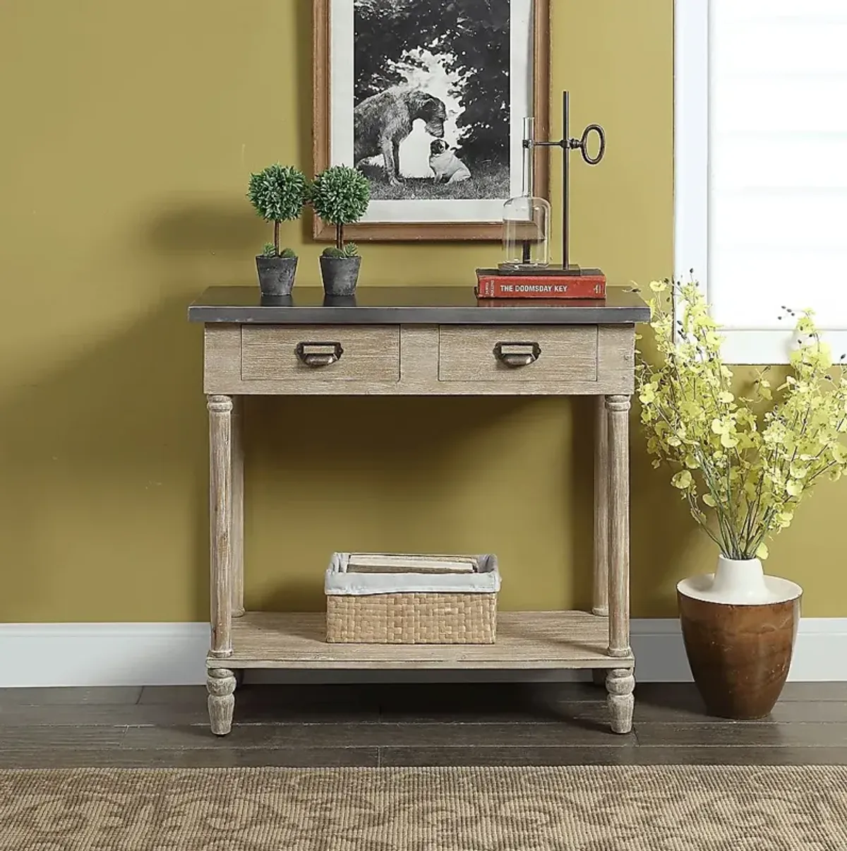 Postoak Brown Console Table