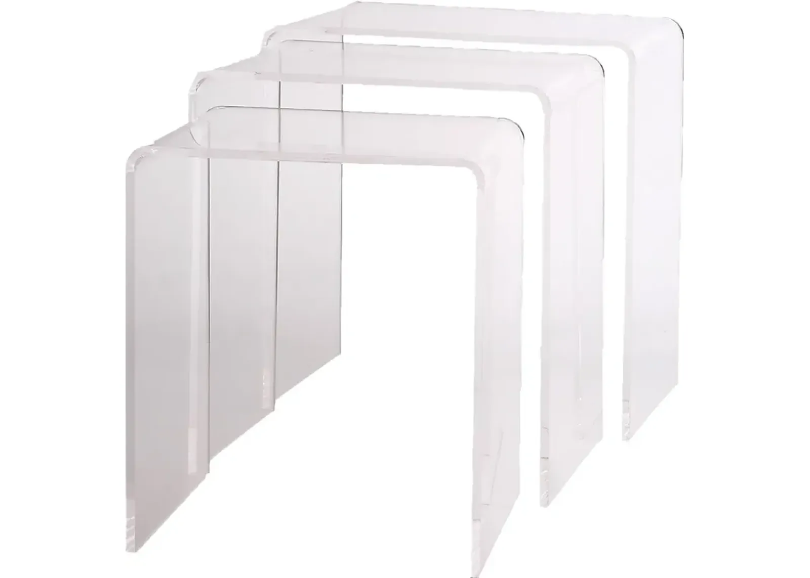 Padrish Clear Nesting Tables, Set of 3