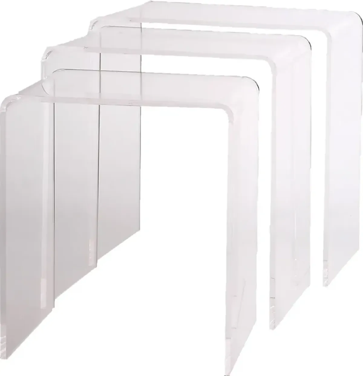 Padrish Clear Nesting Tables, Set of 3