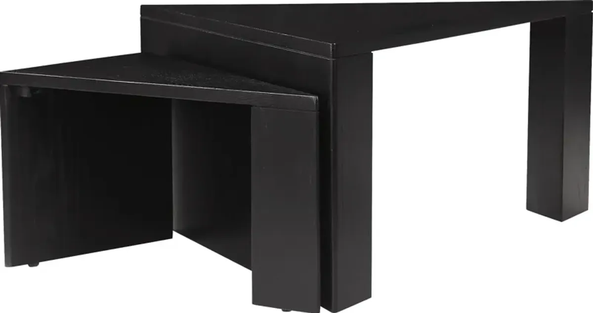 Belita Black Nesting Coffee Table Set