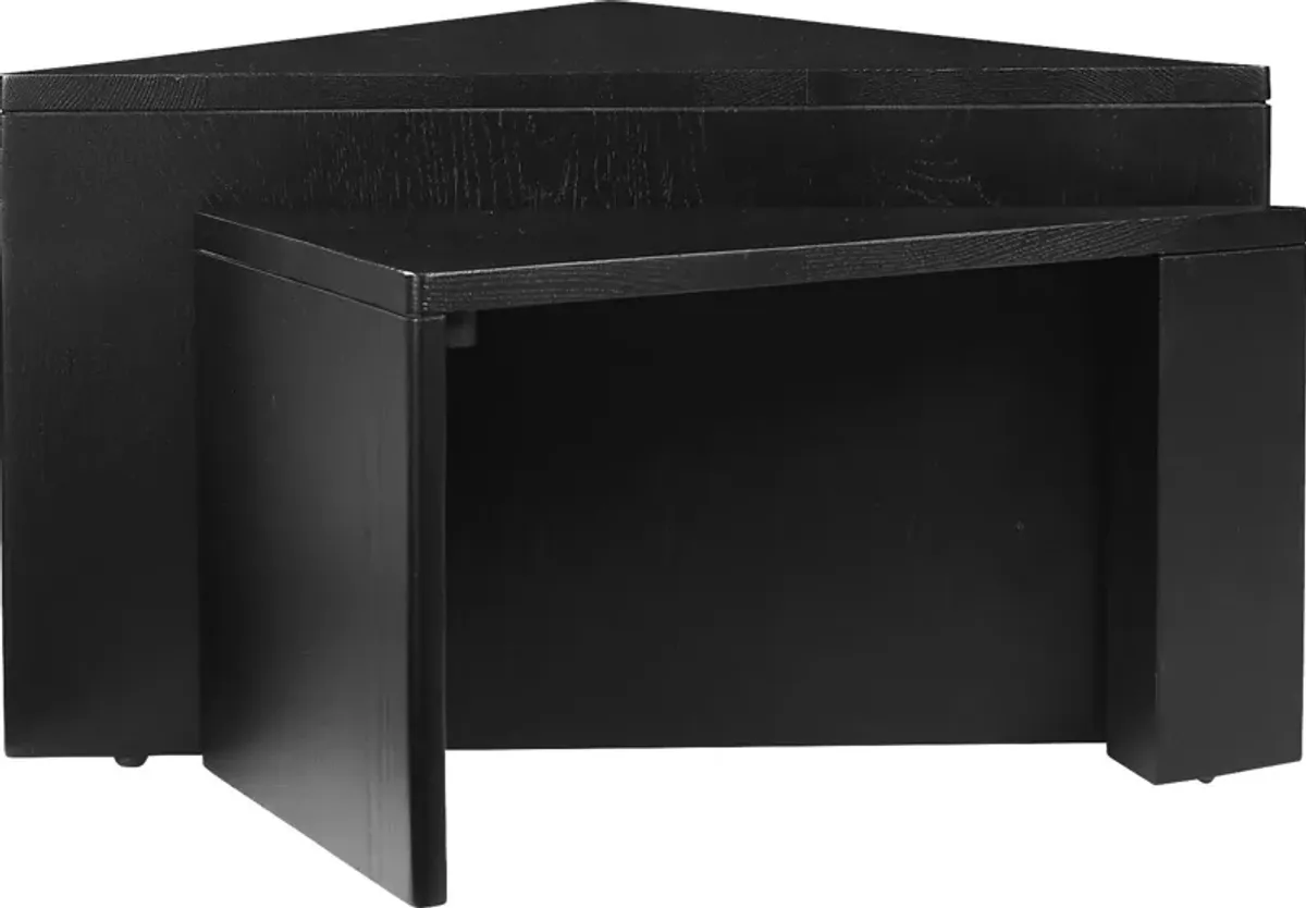 Belita Black Nesting Coffee Table Set