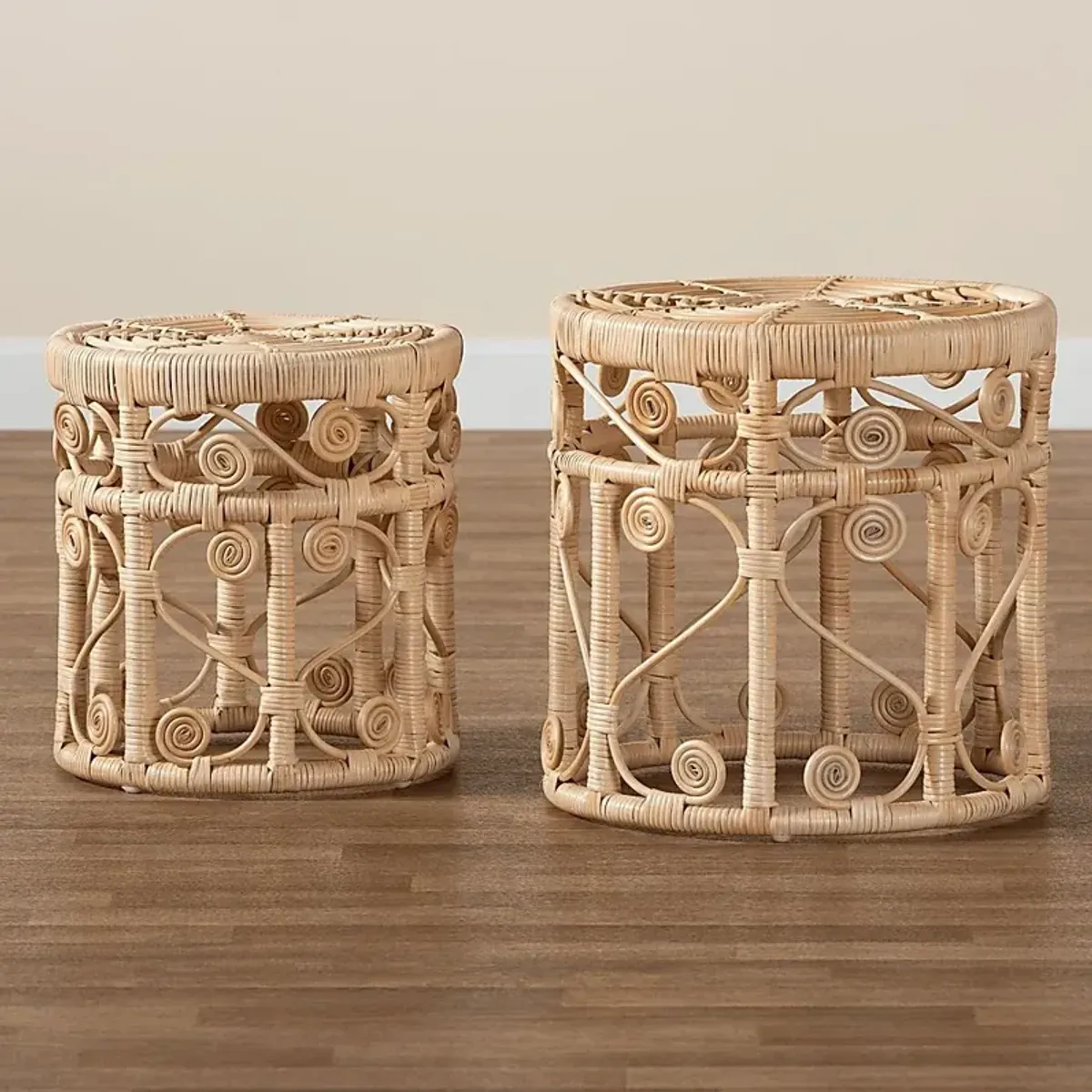 Guidotti Brown Nesting Tables, Set of 2