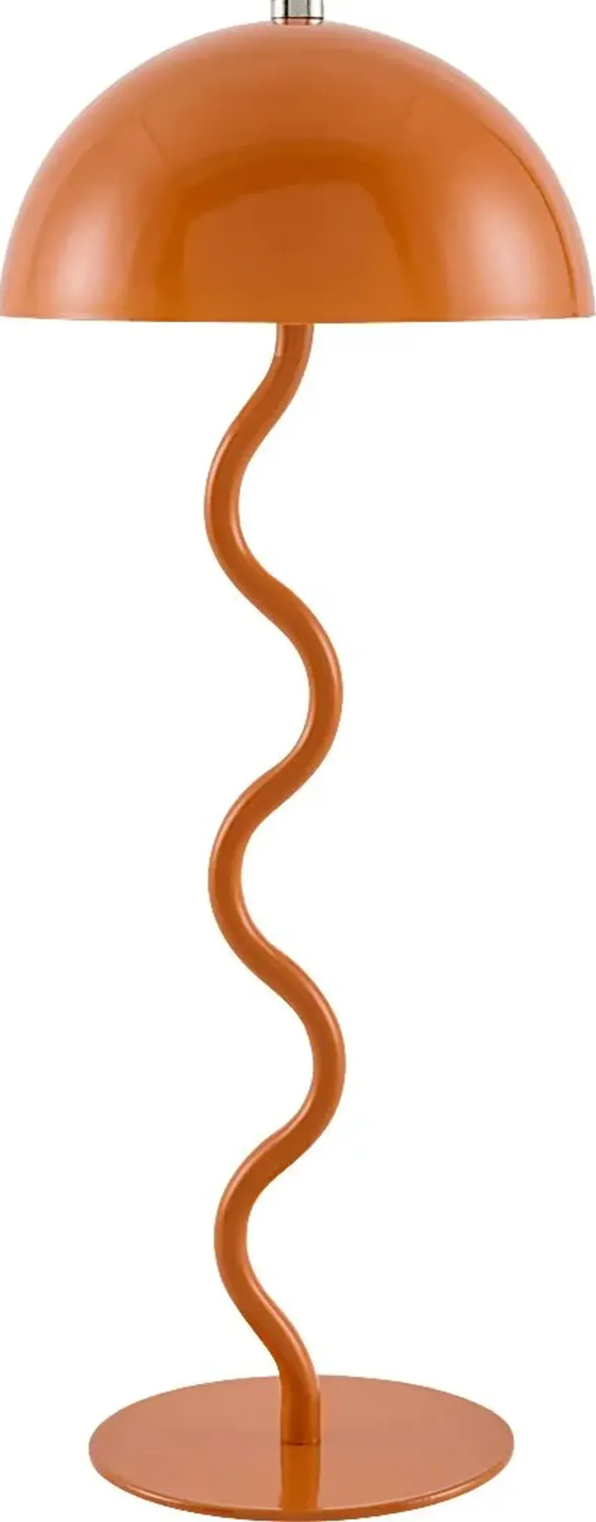 Kids Squiggly Dome Orange Lamp