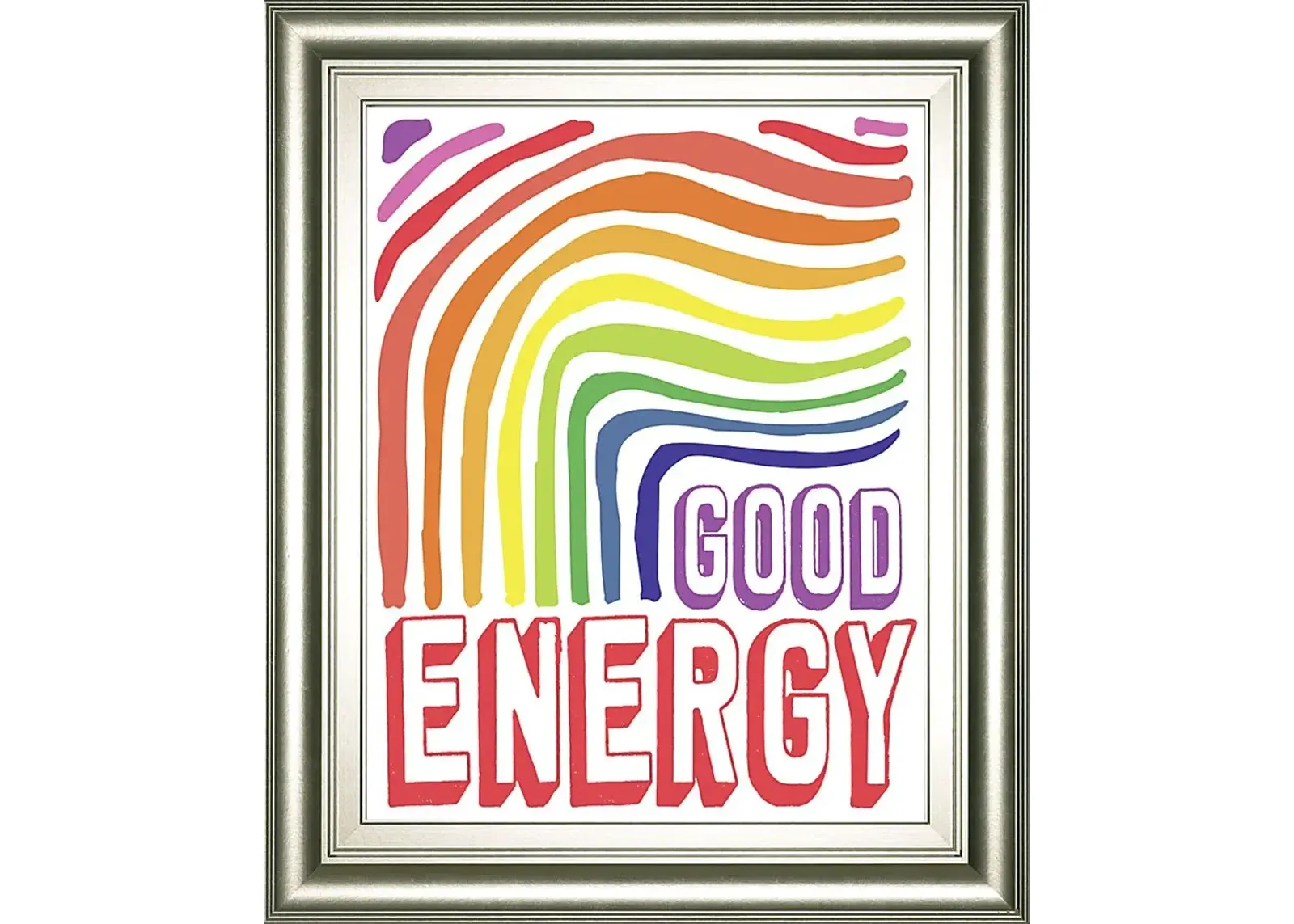 Kids Bright Good Energy Multi Framed Wall Art