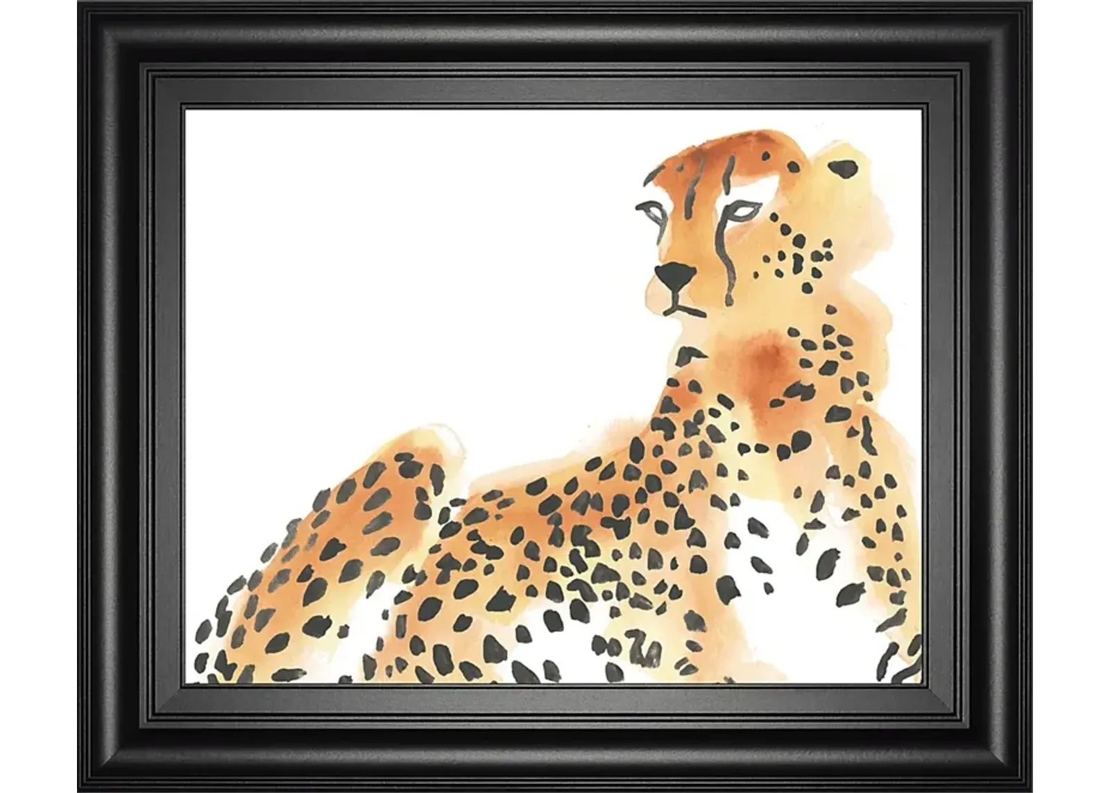 Kids Majestic Cheetah White Framed Wall Art