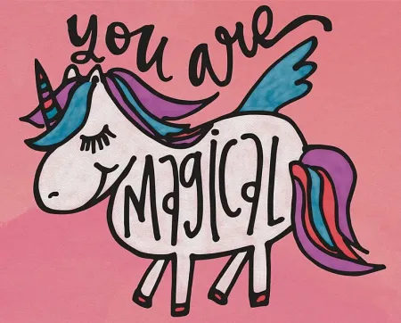 Kids You Are Magical Pink Canvas Wall Art