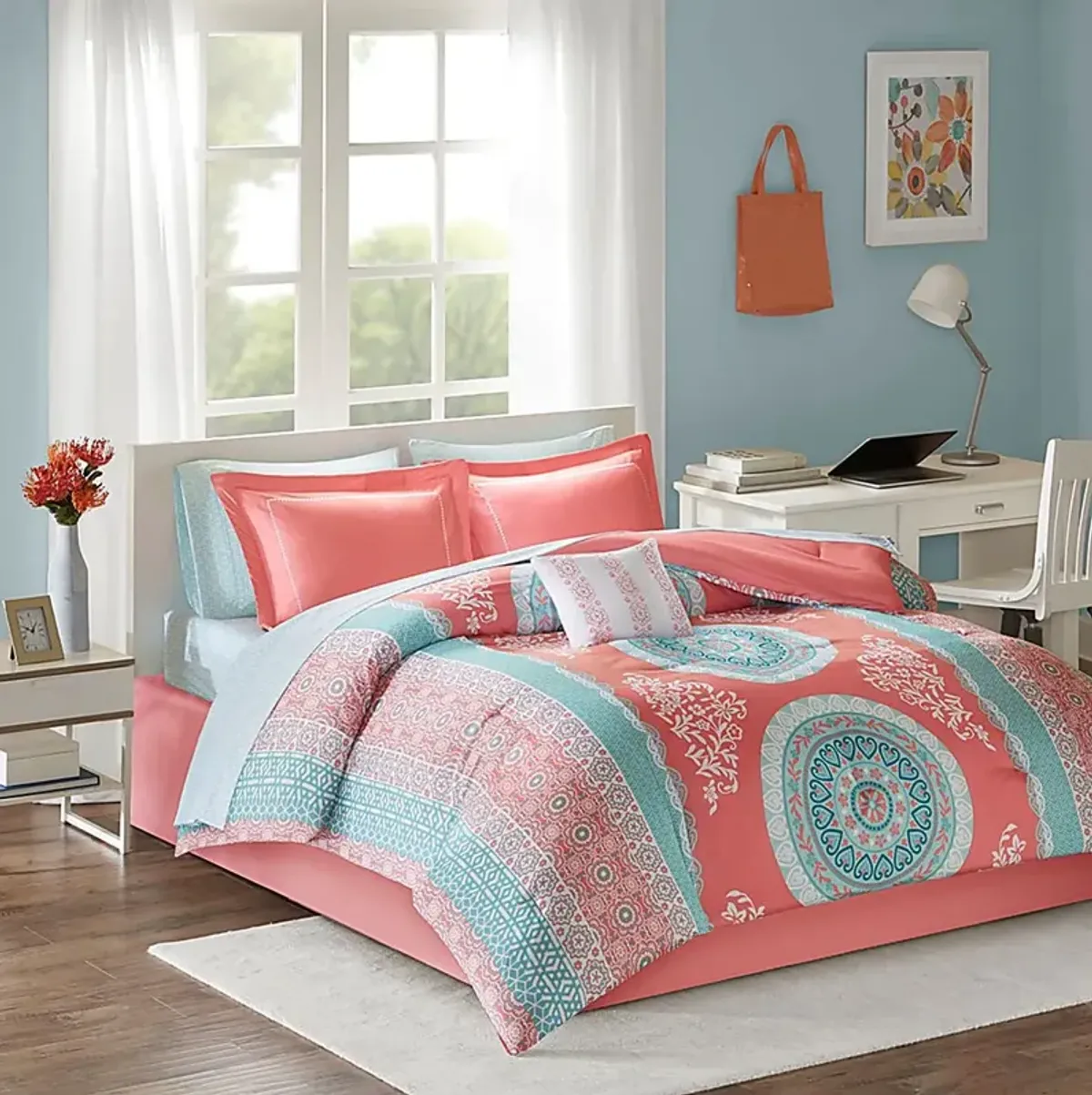 Gallaudet Red Twin Comforter Set