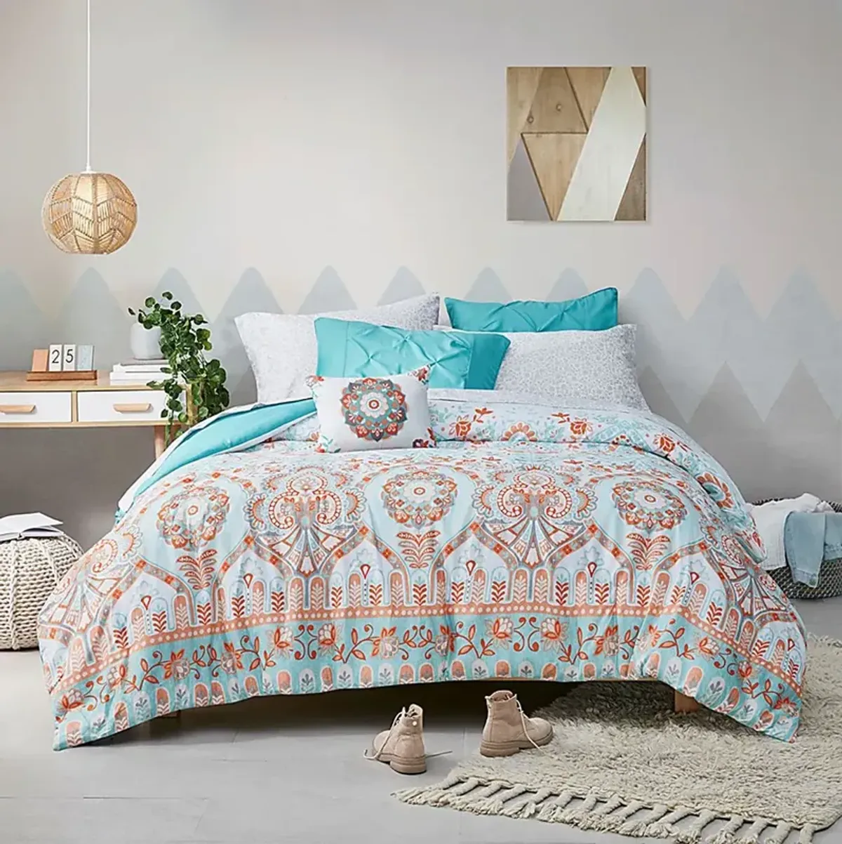 Kearney Blue Twin XL Comforter Set