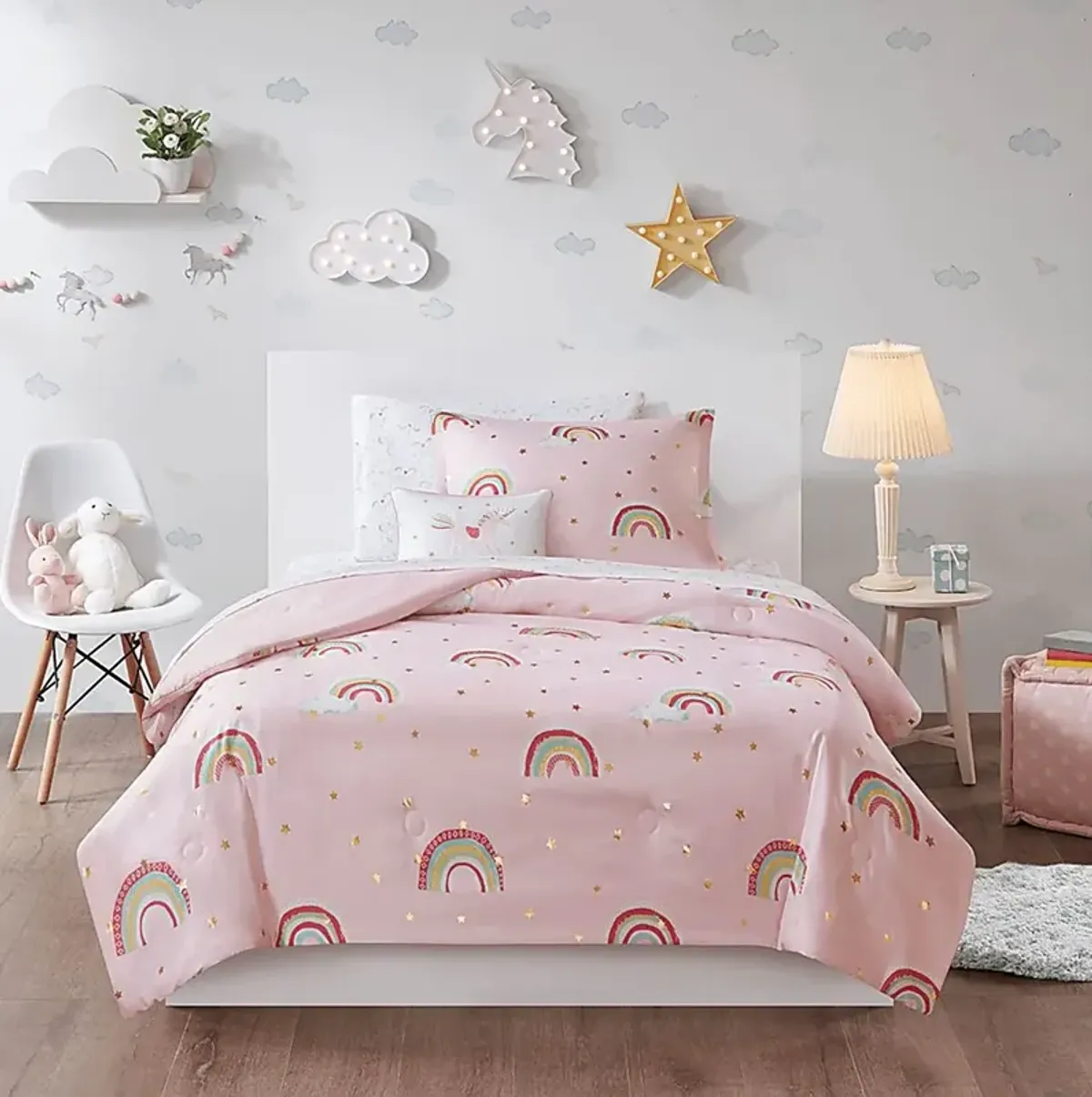 Leebaum Pink Full Comforter Set