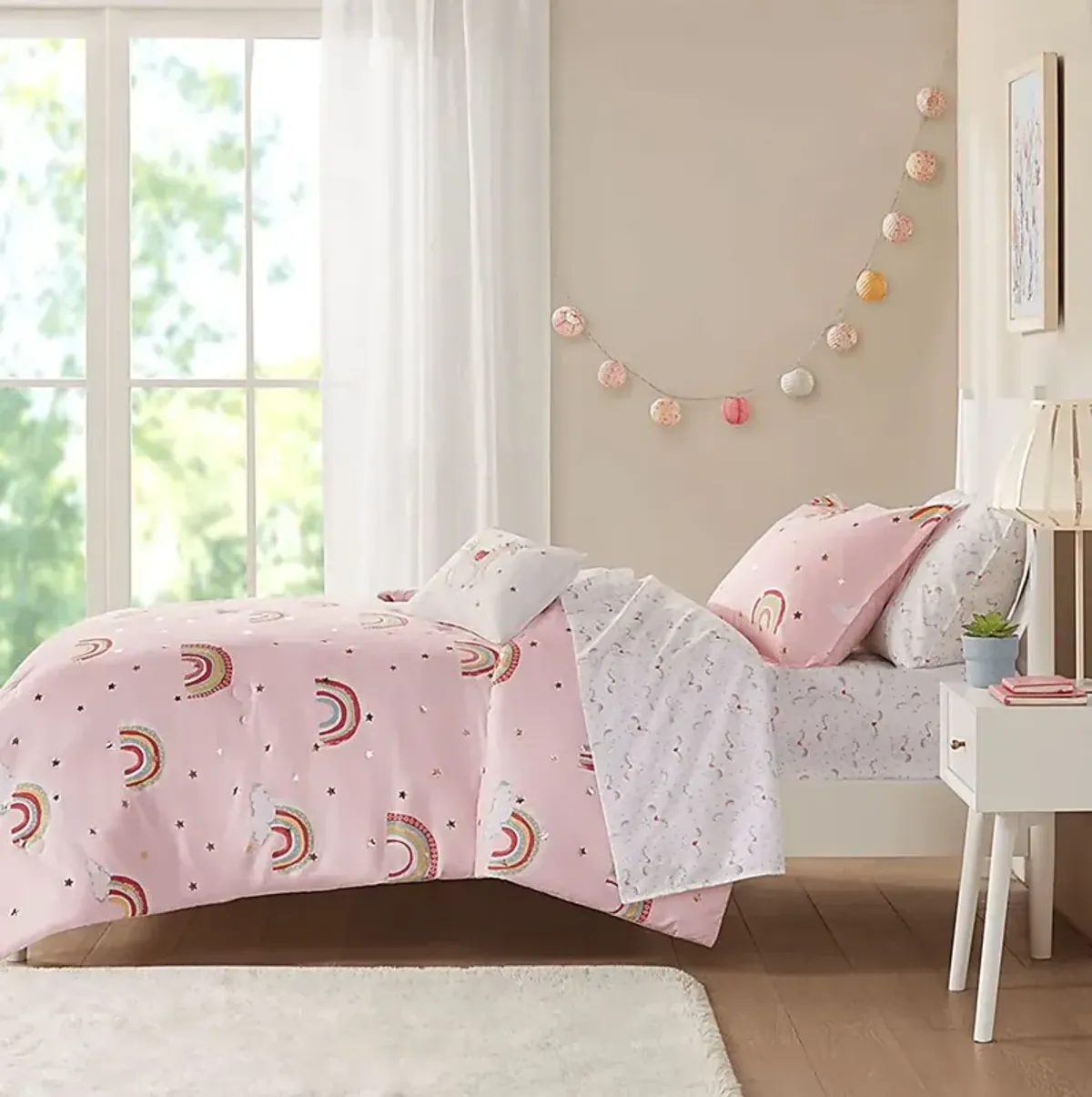 Leebaum Pink Full Comforter Set