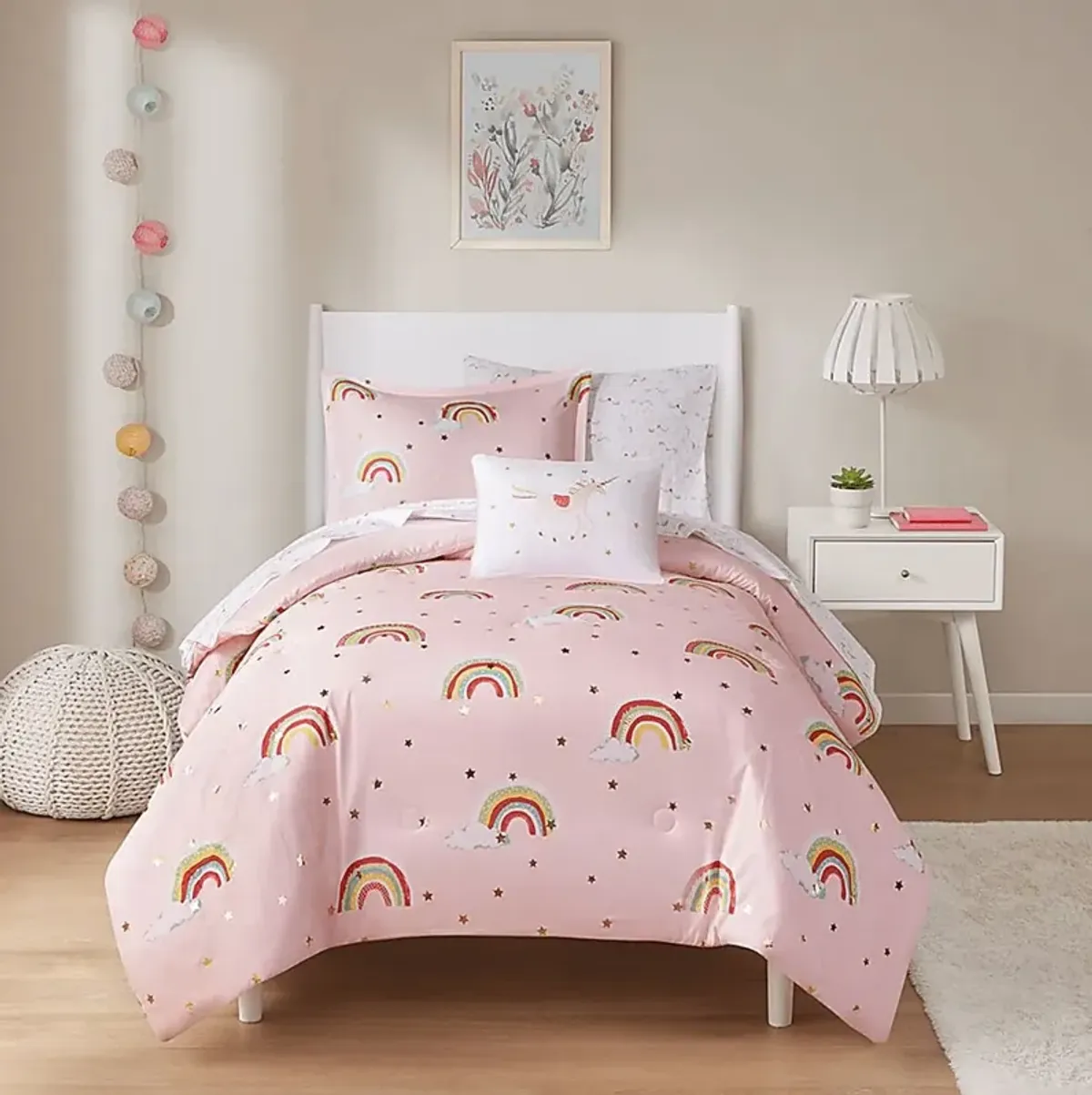 Leebaum Pink Full Comforter Set