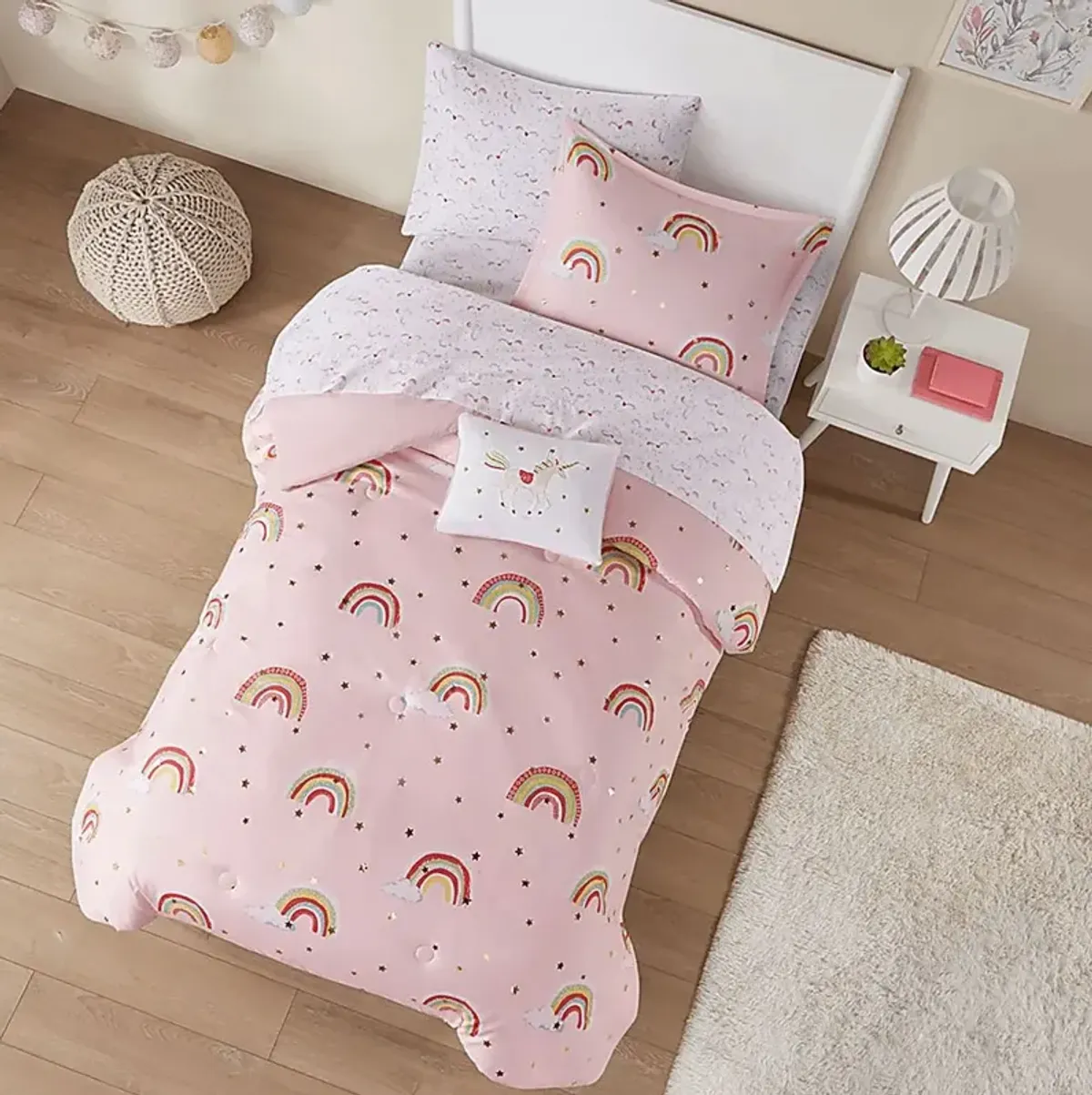 Leebaum Pink Full Comforter Set