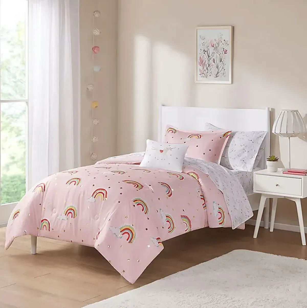 Leebaum Pink Full Comforter Set