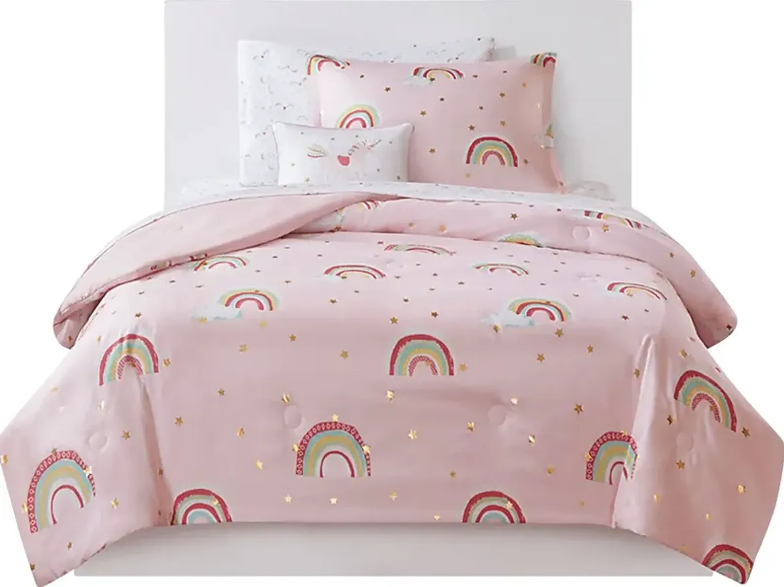 Leebaum Pink Full Comforter Set