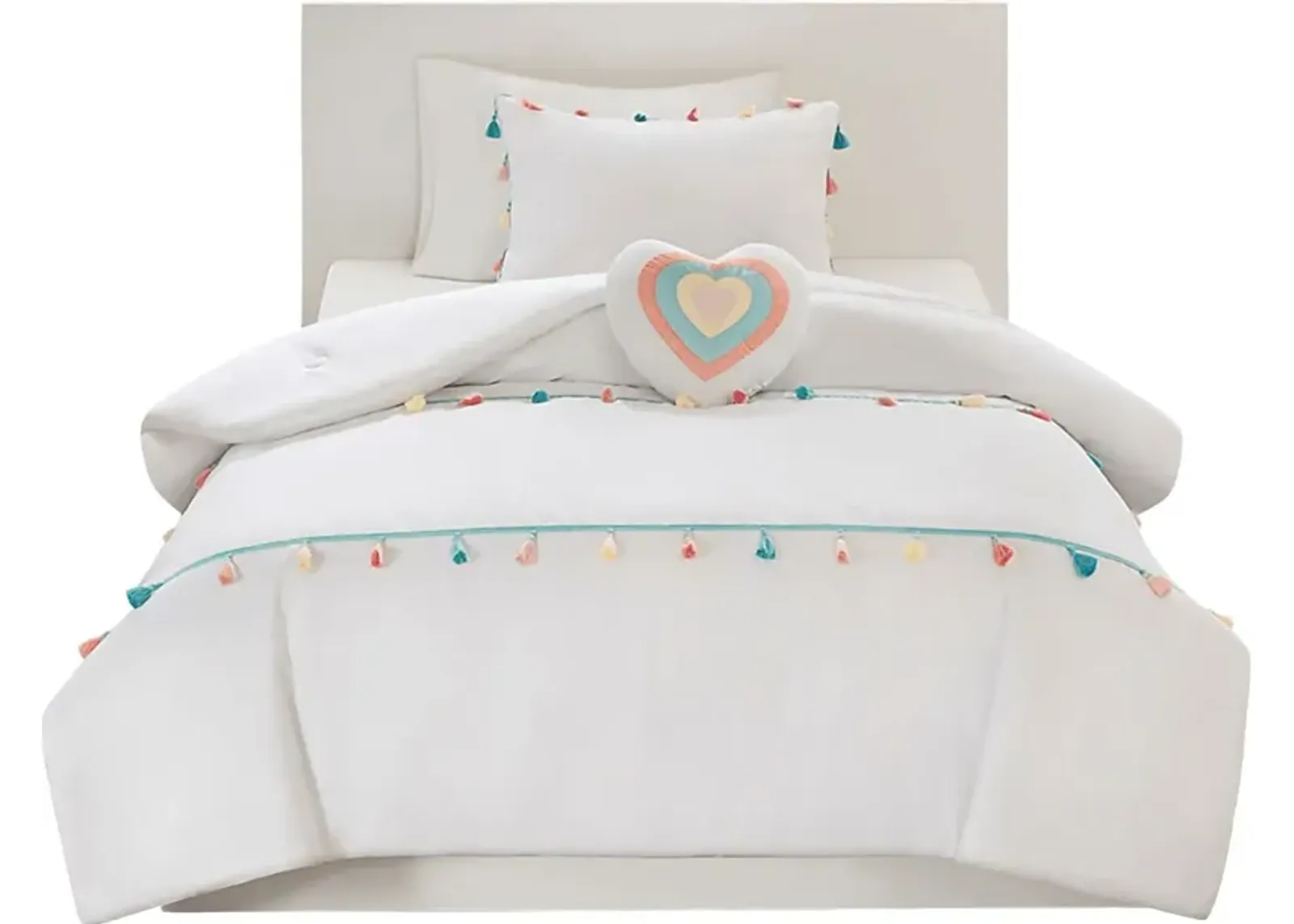 Zeii White Twin Comforter Set