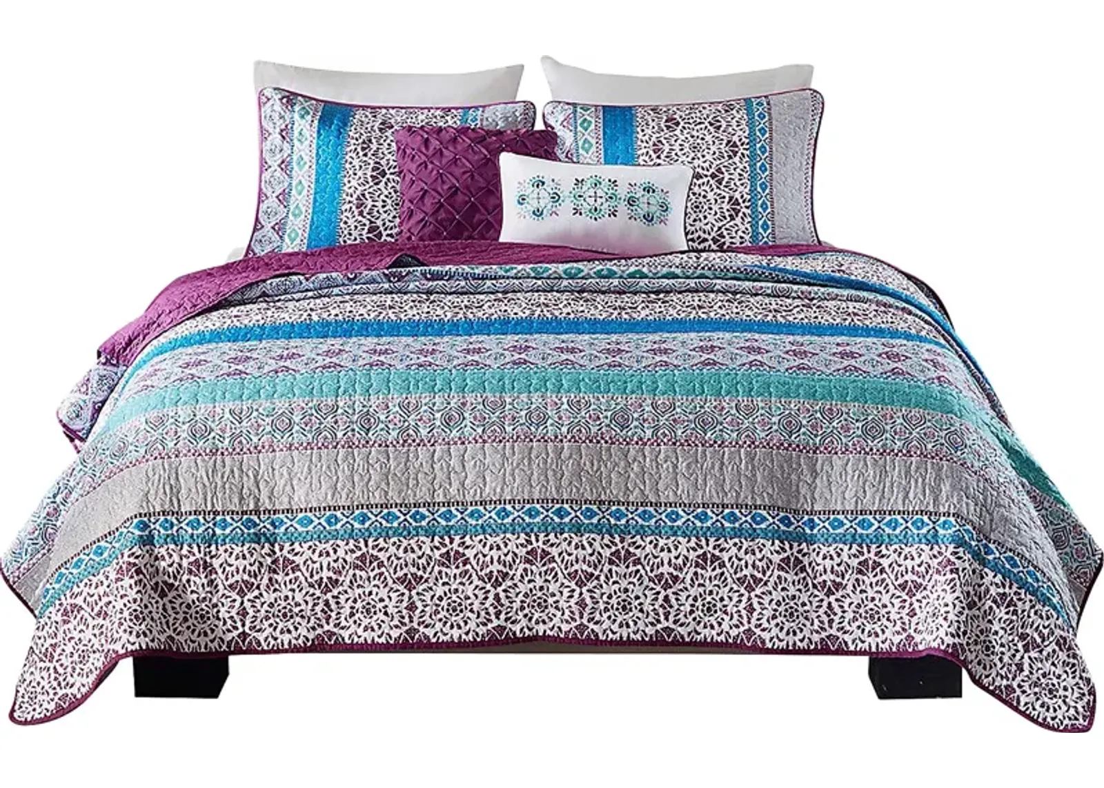 Bezzy Purple Twin Quilt Set