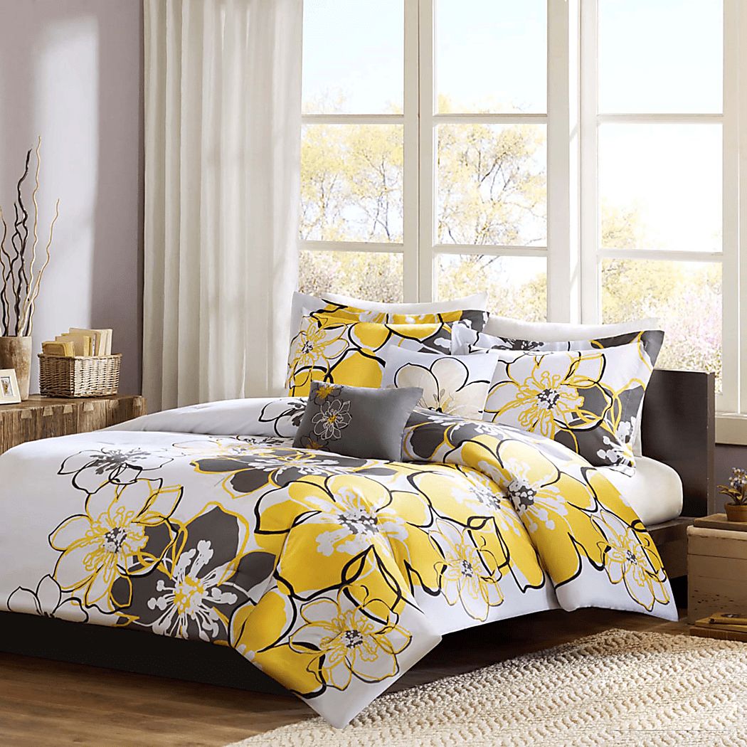 Bayas Yellow Twin Quilt Set