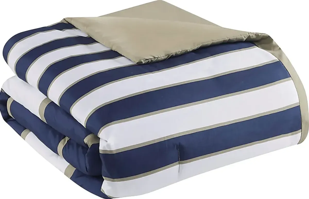 Balla Twin Navy Comforter Set