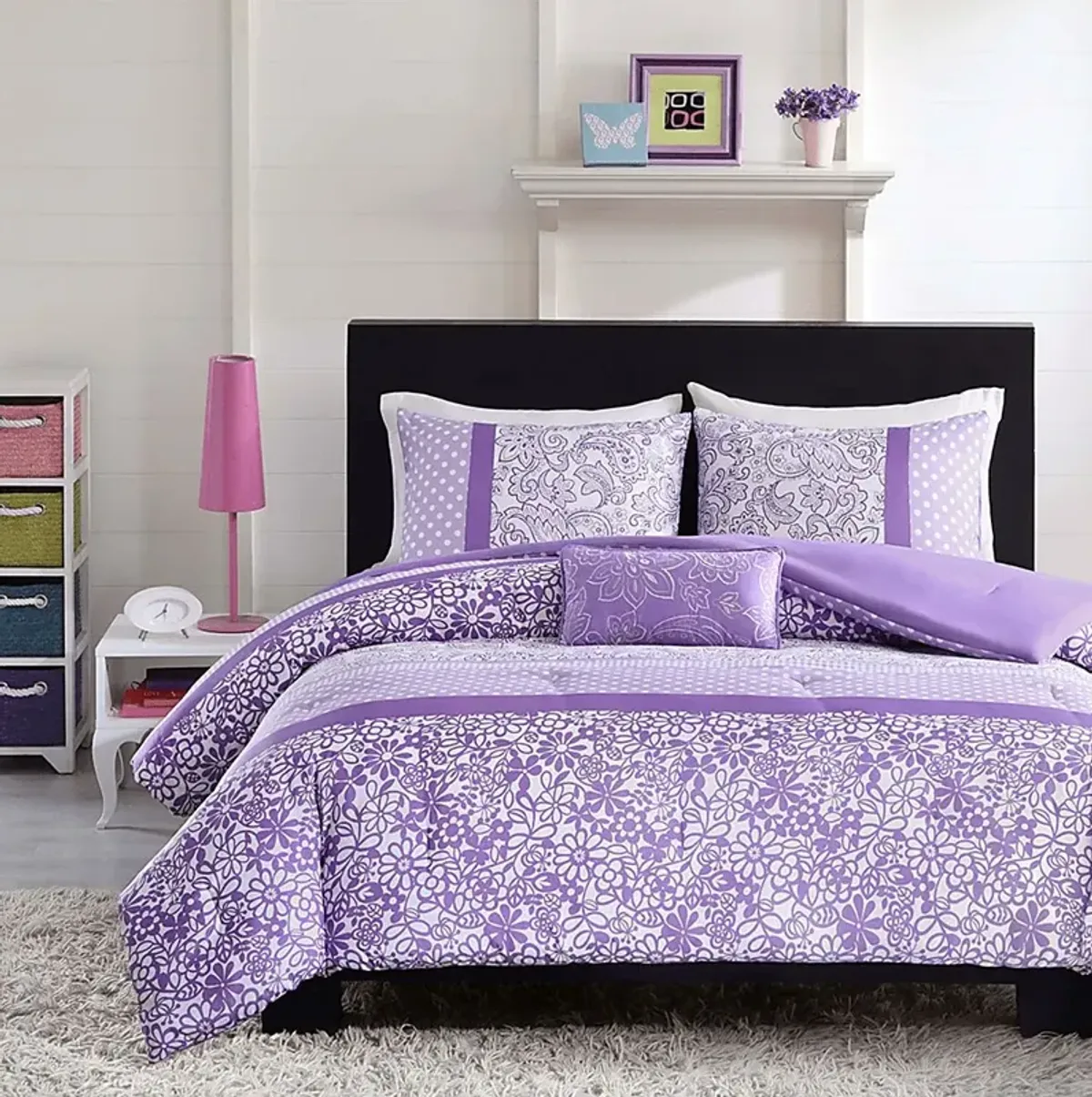 Gerra Purple Twin Comforter Set