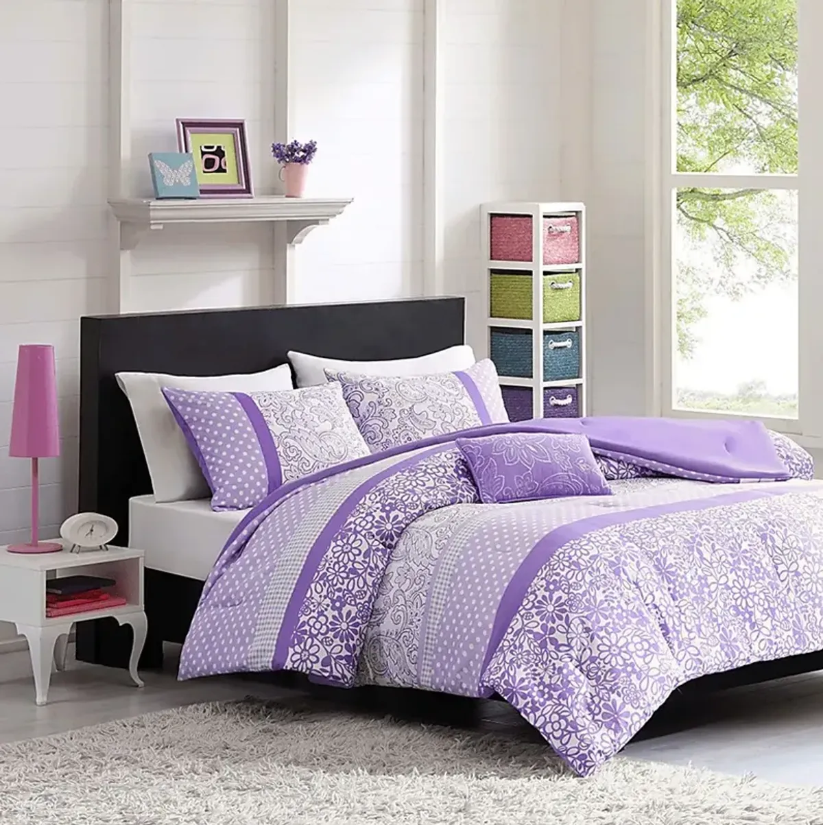 Gerra Purple Twin Comforter Set