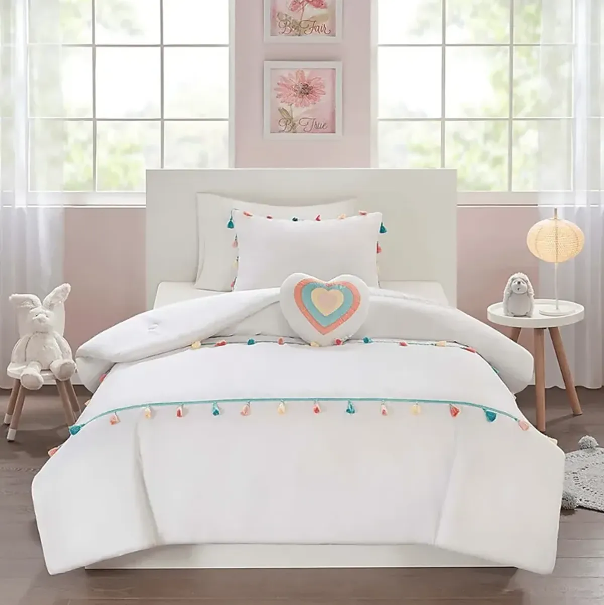 Devka Blush Twin Comforter Set