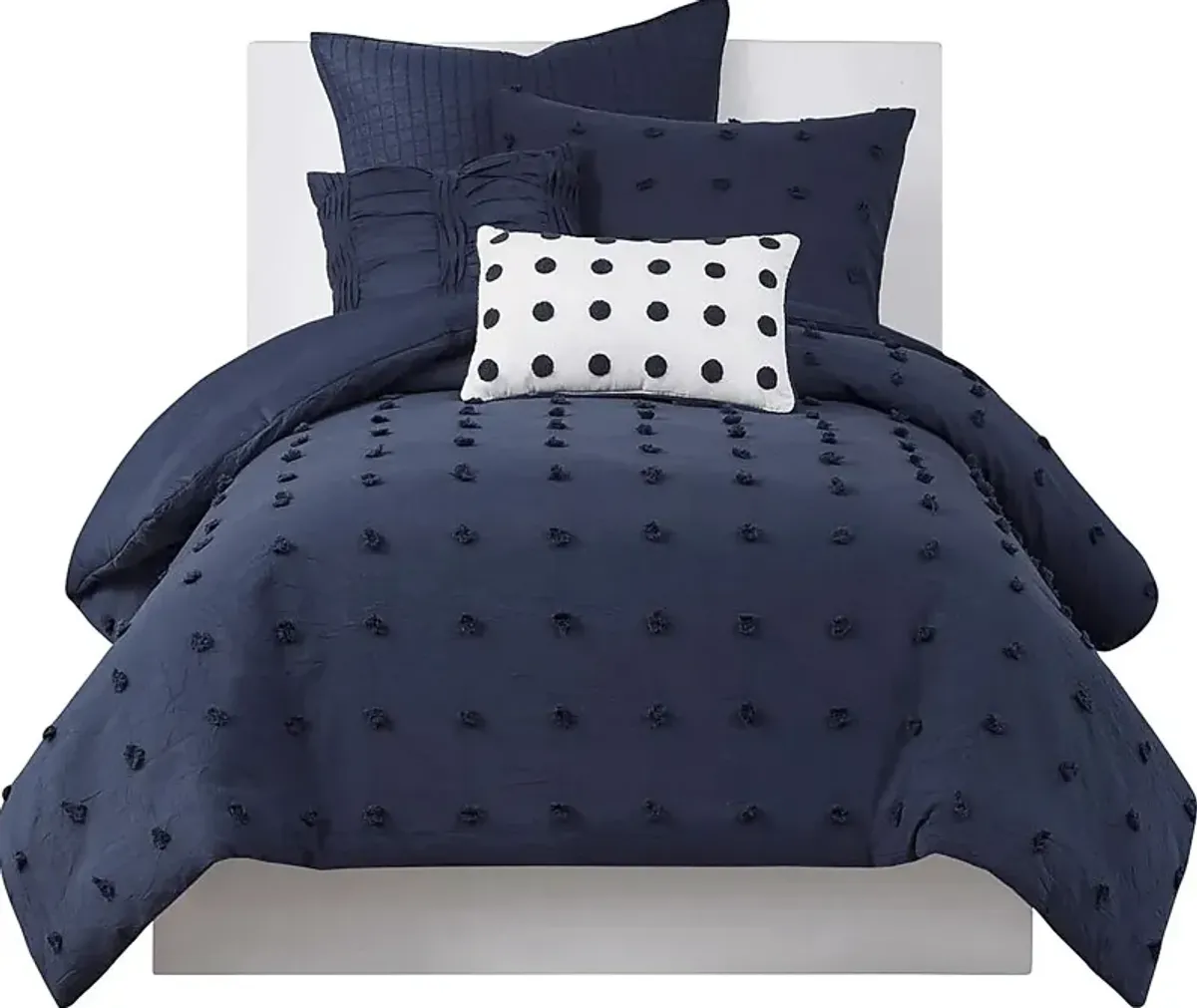 Brokat Dark Blue Twin Comforter Set