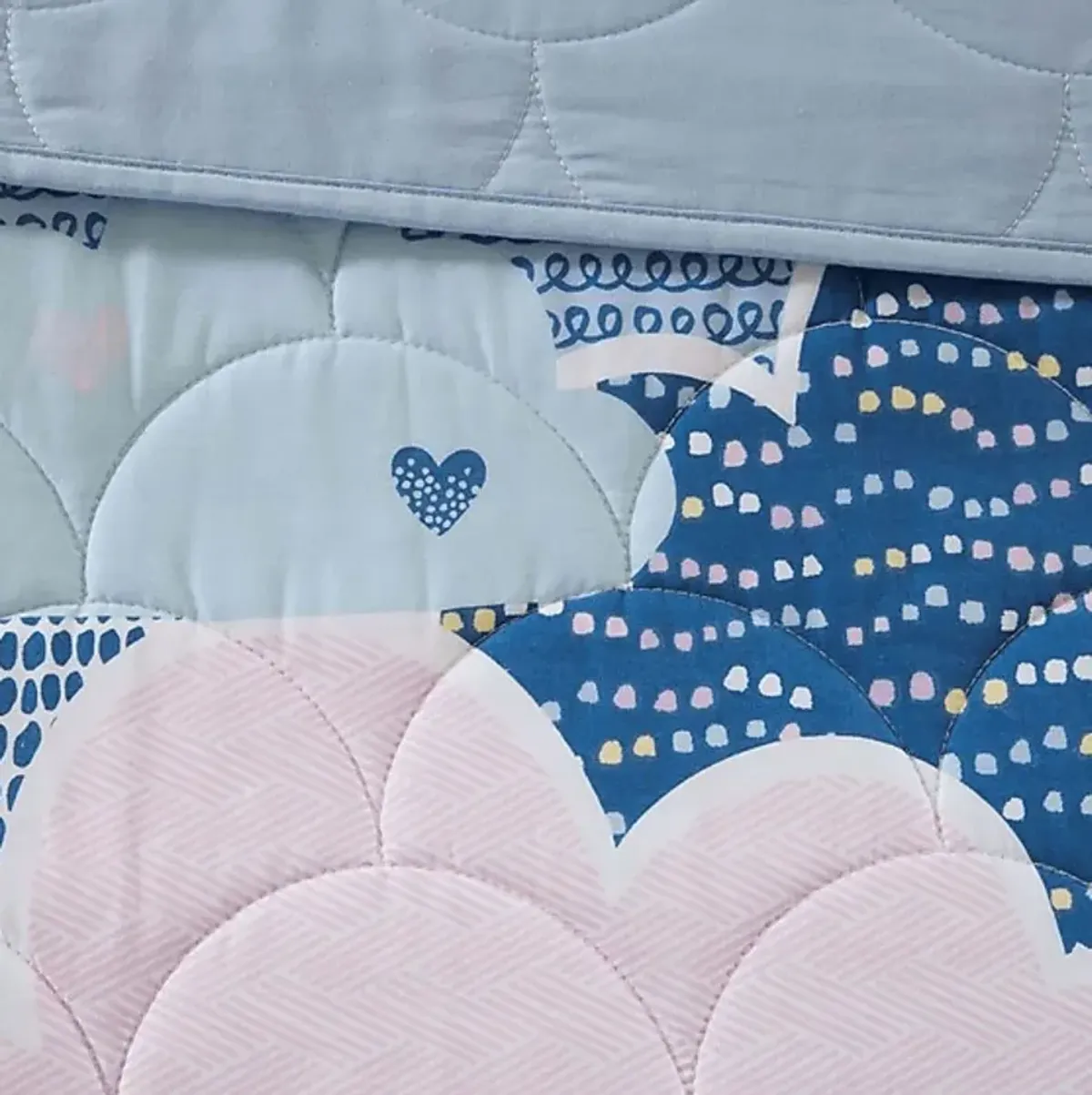 Bessi Blue Twin Quilt Set