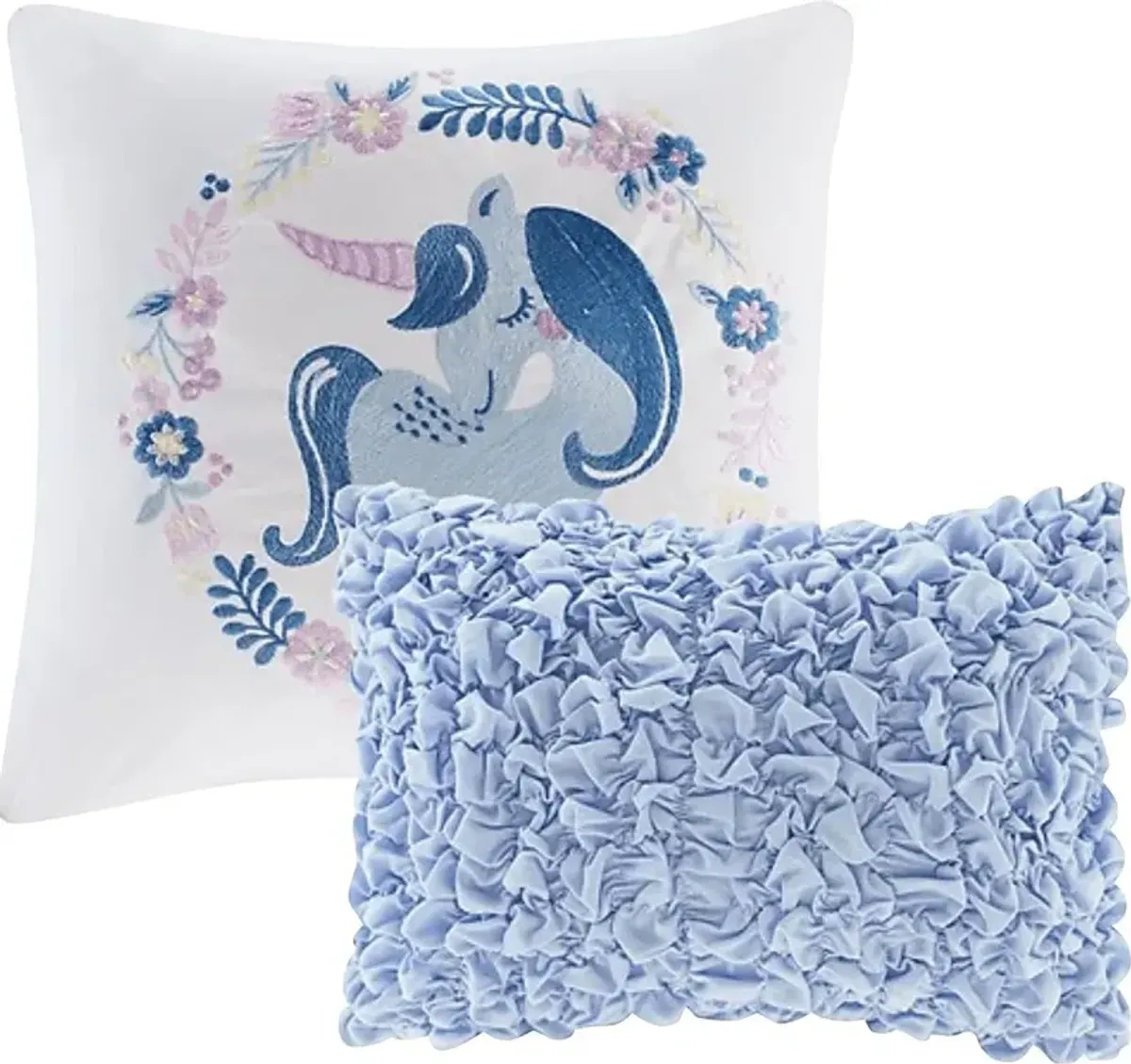 Bessi Blue Twin Quilt Set