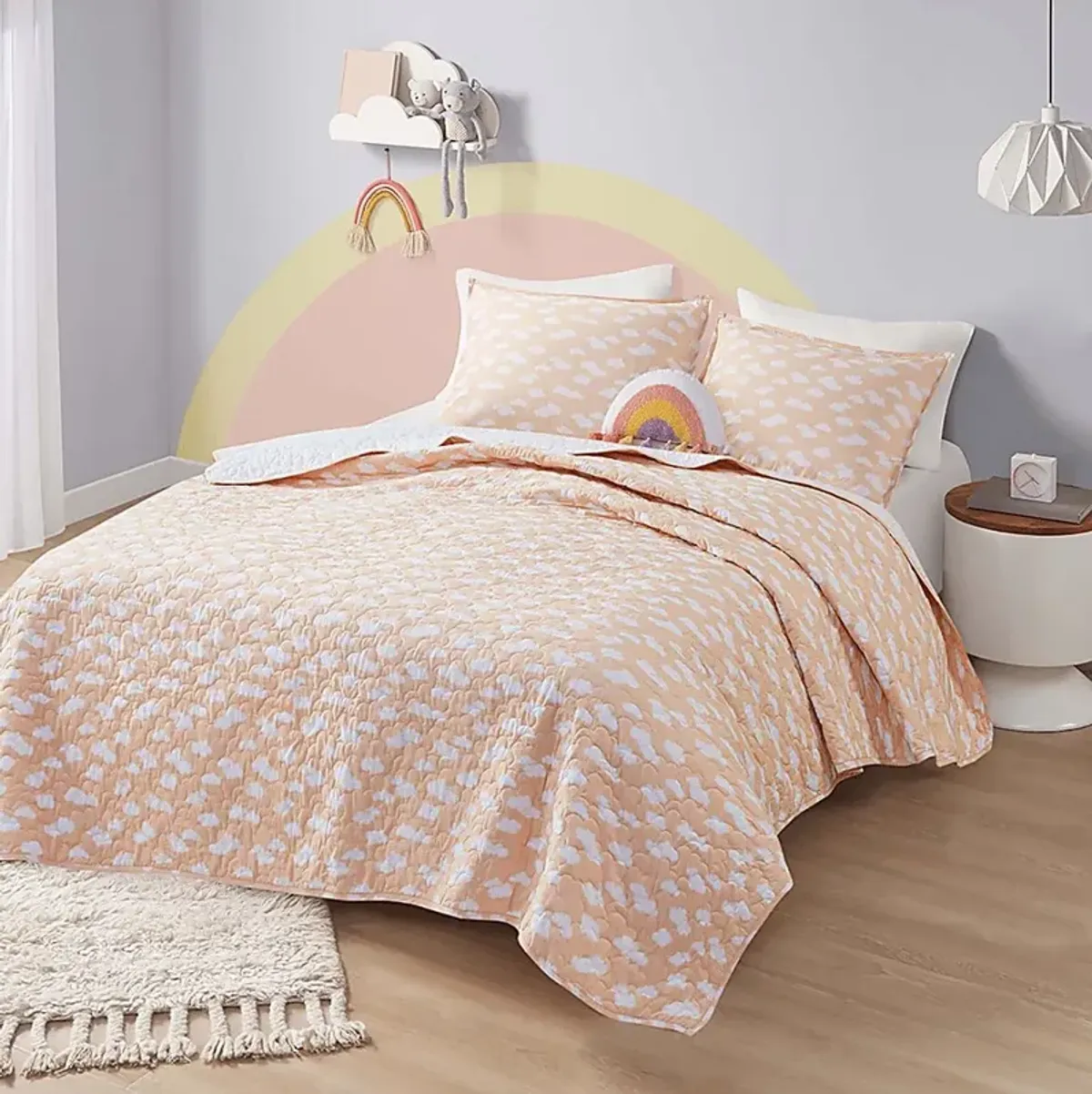 Leska Yellow Twin Quilt Set