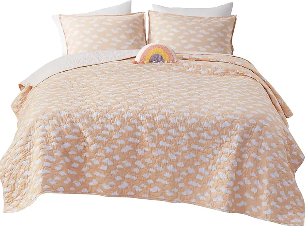 Leska Yellow Twin Quilt Set