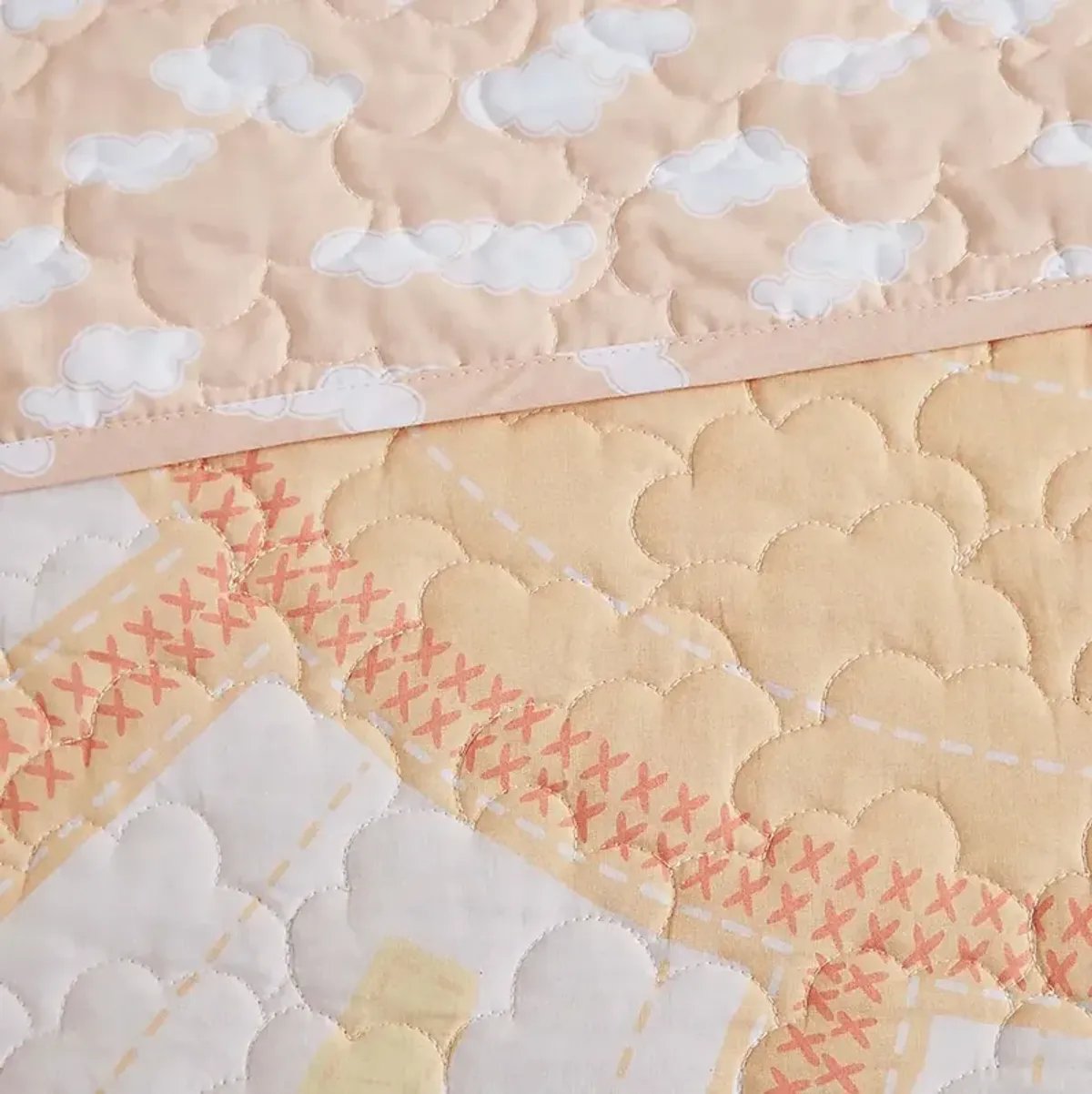 Leska Yellow Twin Quilt Set