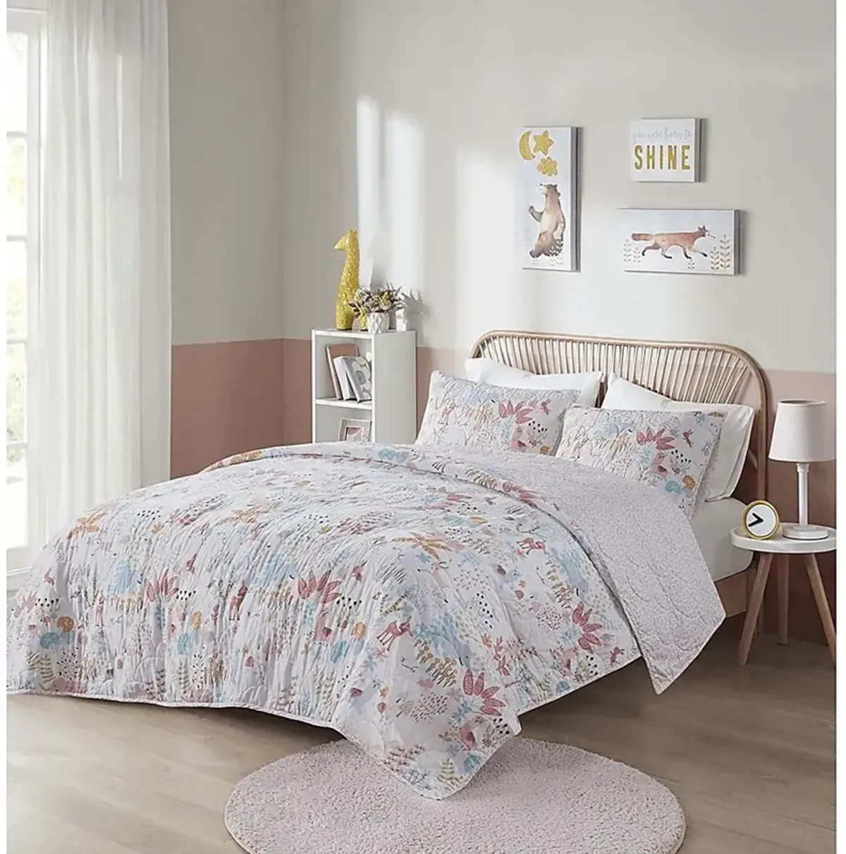 Maiya Blush Twin Quilt Set