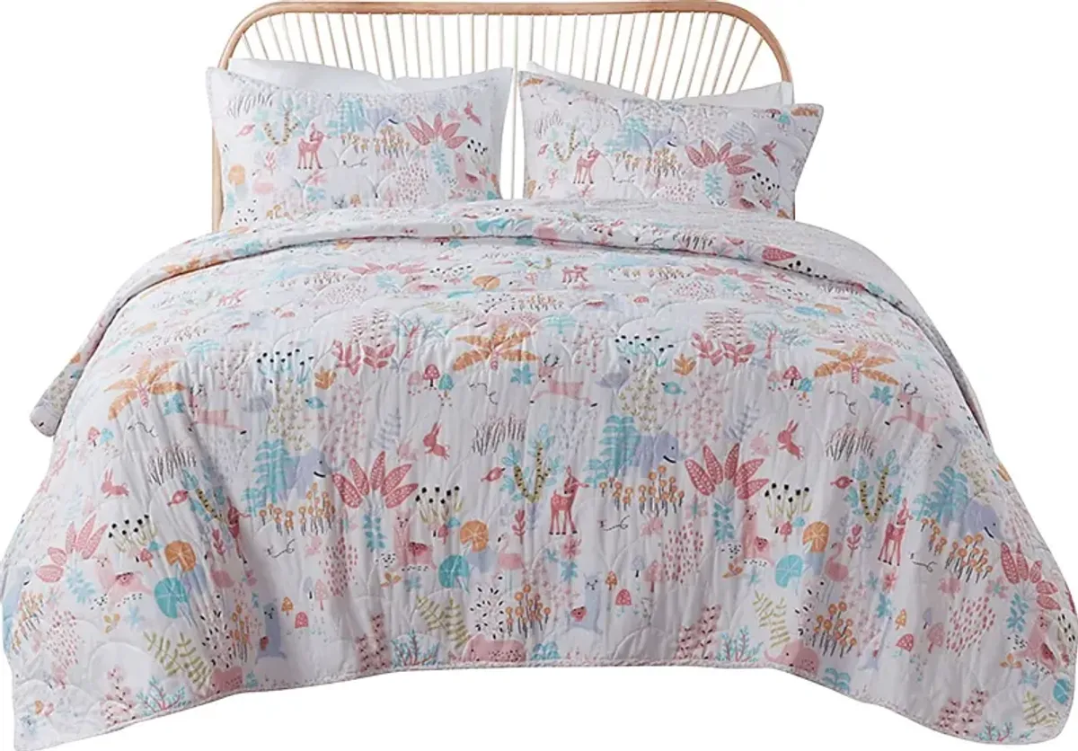 Maiya Blush Twin Quilt Set