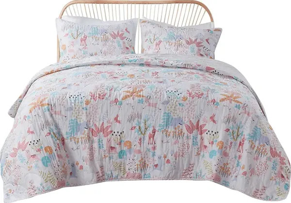 Maiya Blush Twin Quilt Set