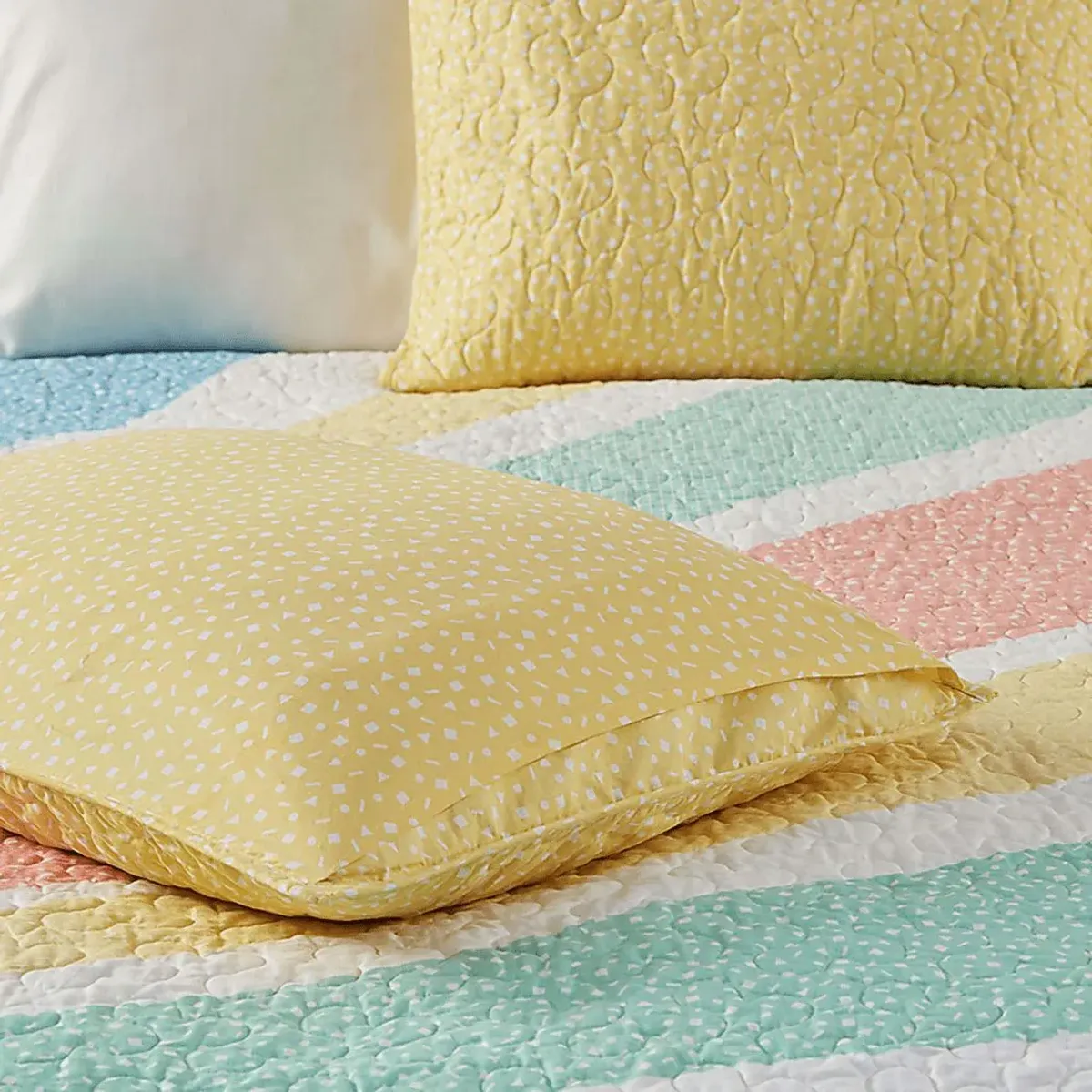 Nessel Yellow Twin Quilt Set