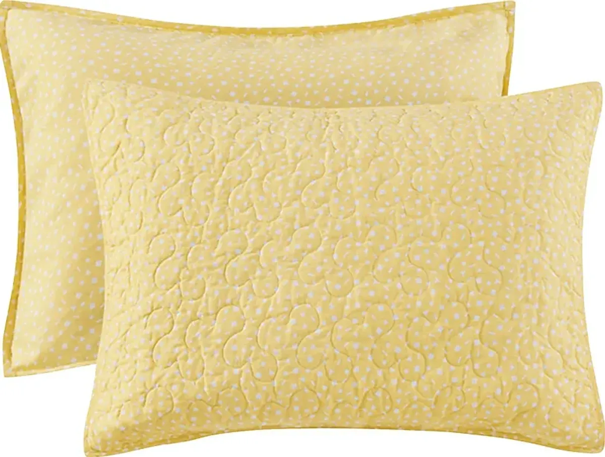 Nessel Yellow Twin Quilt Set