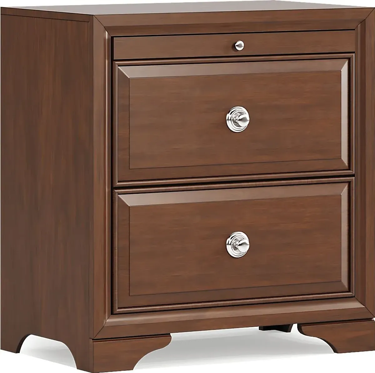Belcourt Brown Cherry 7 Pc King Panel Arch Bedroom
