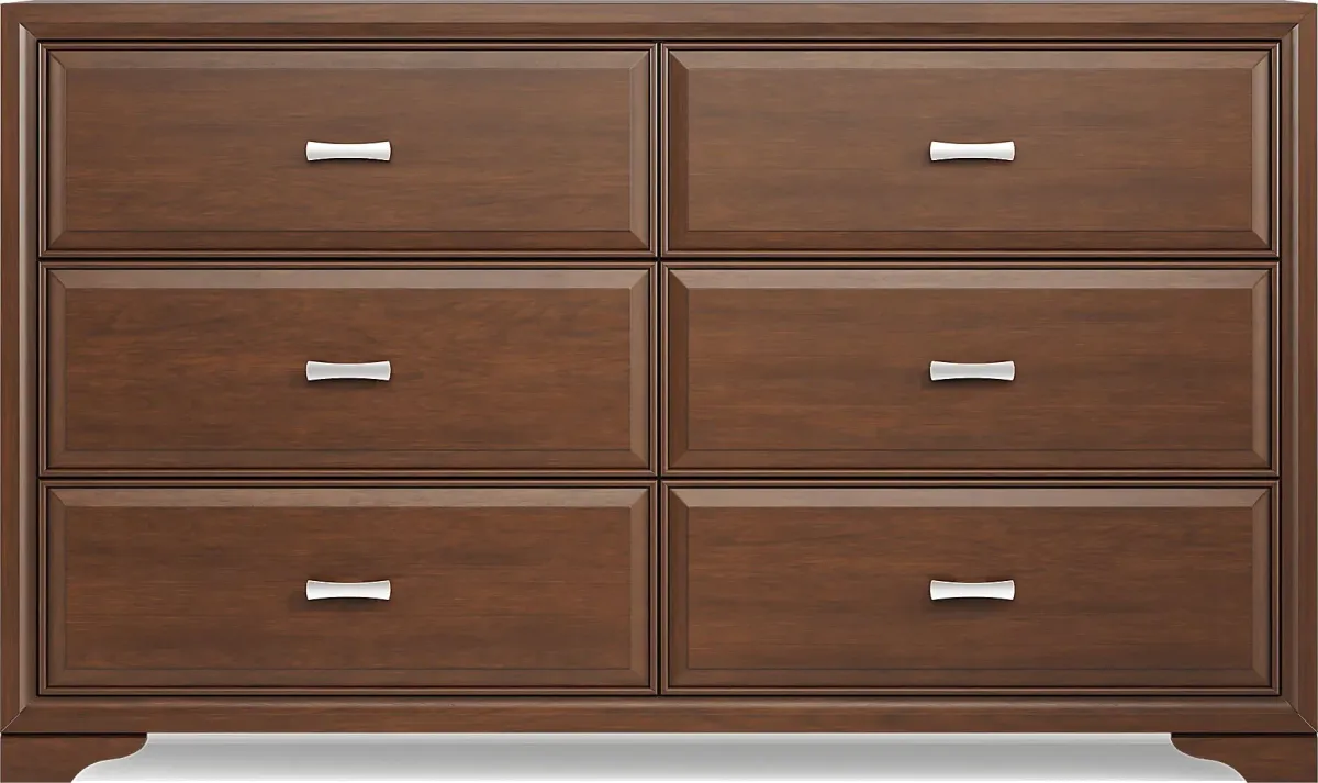 Belcourt Brown Cherry 7 Pc King Panel Arch Bedroom