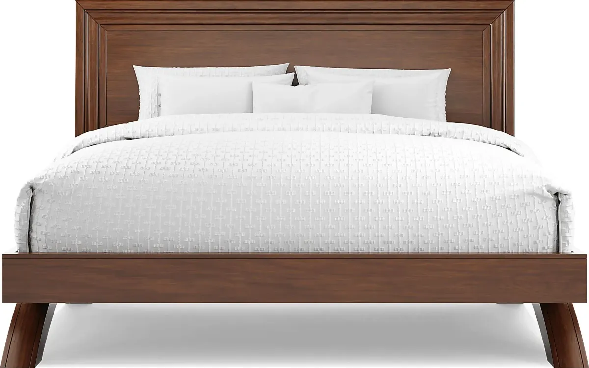 Belcourt Brown Cherry 7 Pc King Panel Arch Bedroom