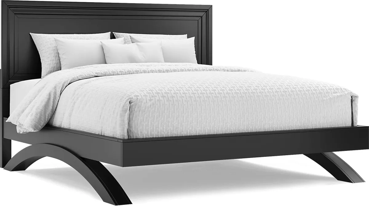 Belcourt Black 7 Pc King Panel Arch Bedroom