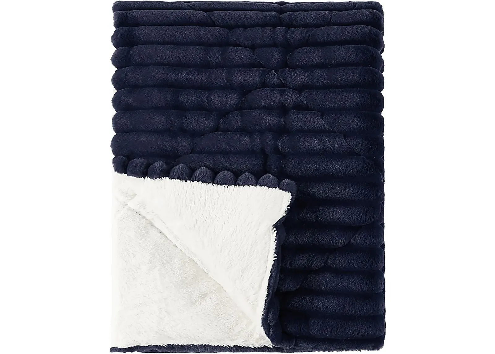 Kids Josip Navy Faux Fur Throw